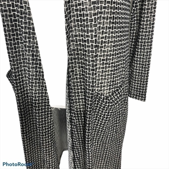 Lularue Sarah Duster NWT Black White Cardigan Small - Picture 2 of 8